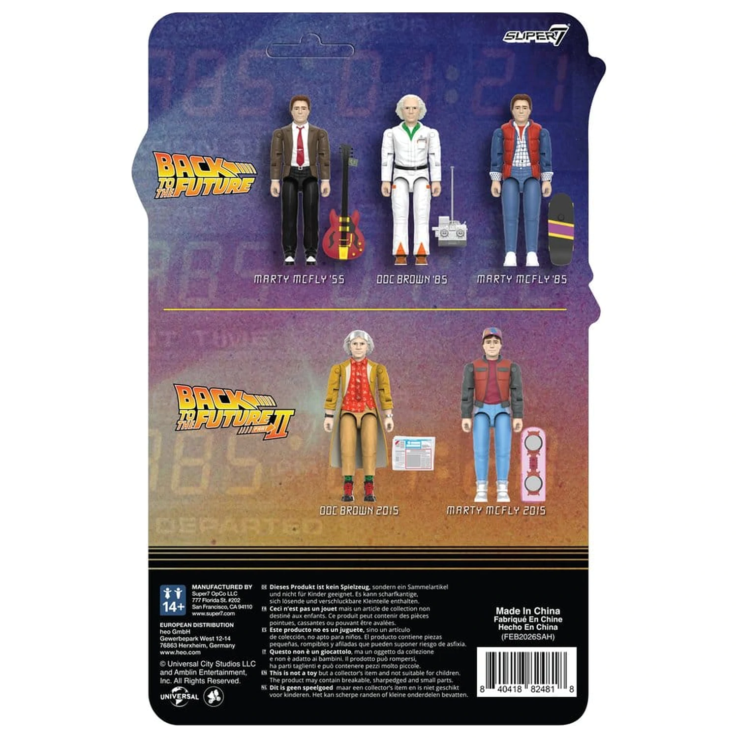 Back to the Future ReAction+ Figurina de actiune Valul 02 Dr. Emmett Brown (2015) poza produsului