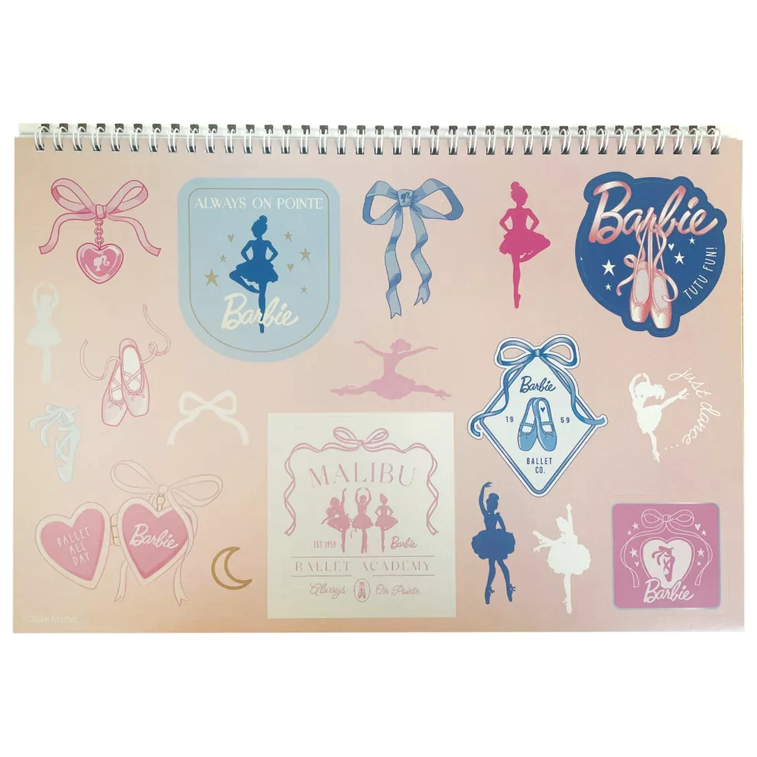 Barbie Ballerina A4 Spiral Sketchbook 40 file cu Stickere poza produsului