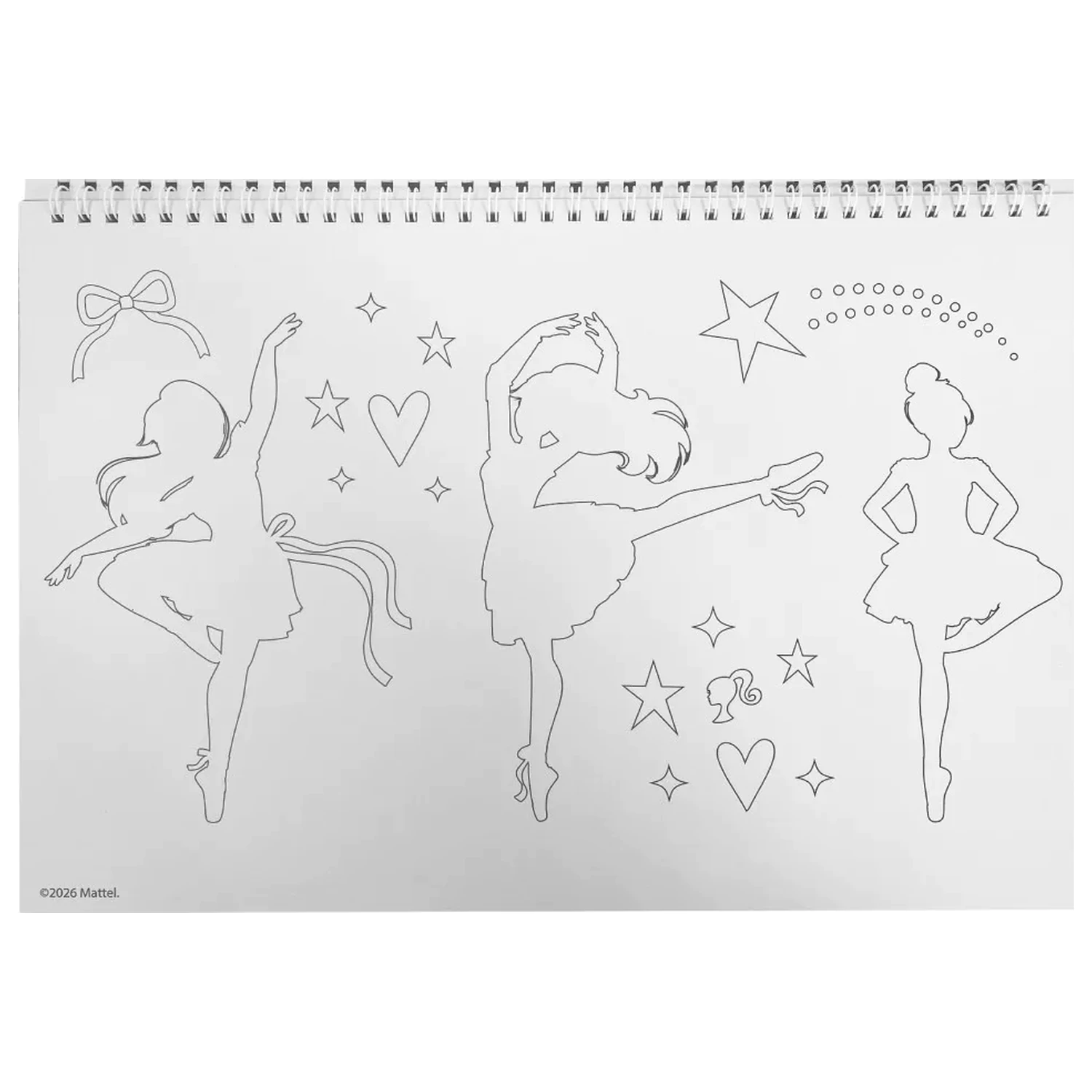 Barbie Ballerina A4 Spiral Sketchbook 40 file cu Stickere poza produsului