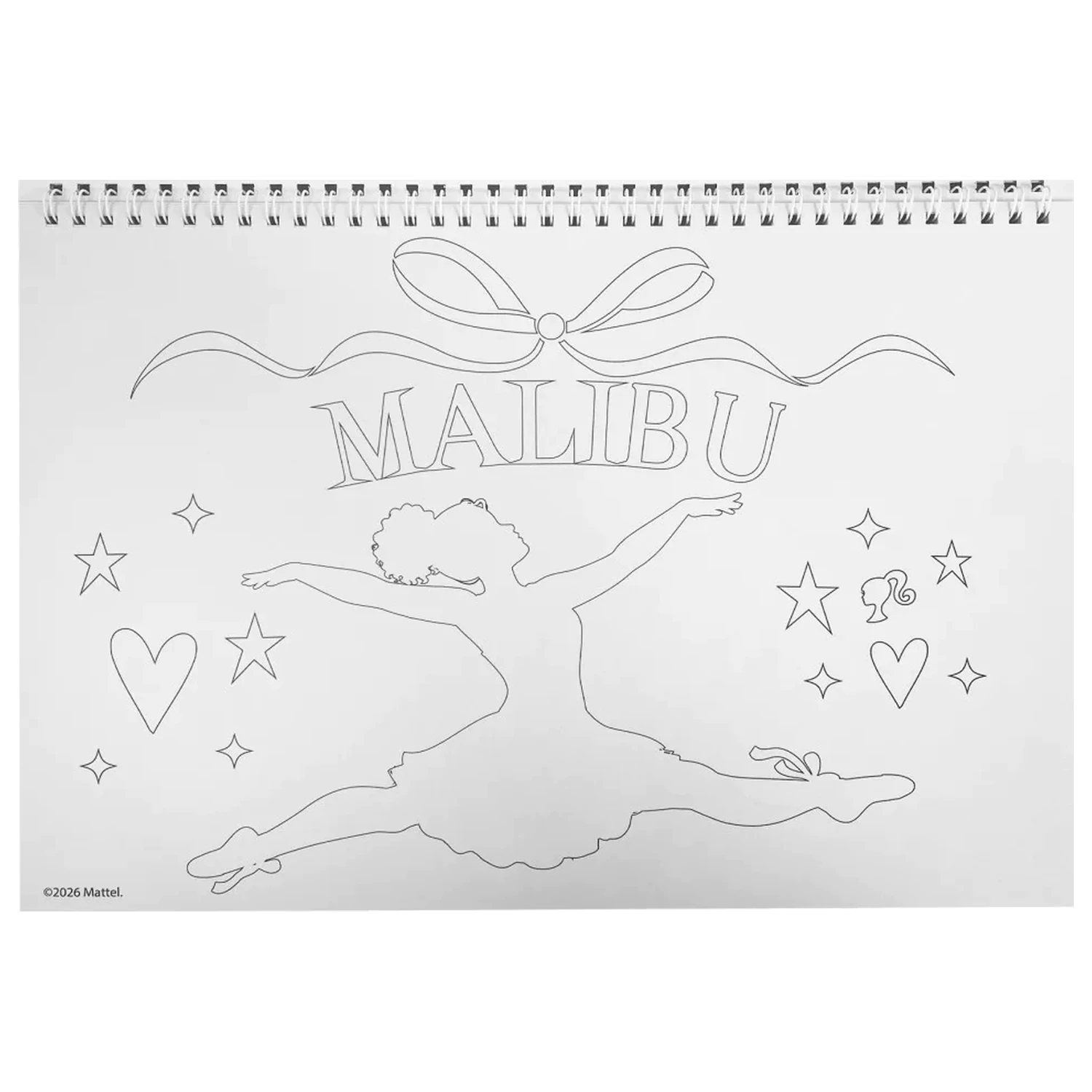 Barbie Ballerina A4 Spiral Sketchbook 40 file cu Stickere poza produsului