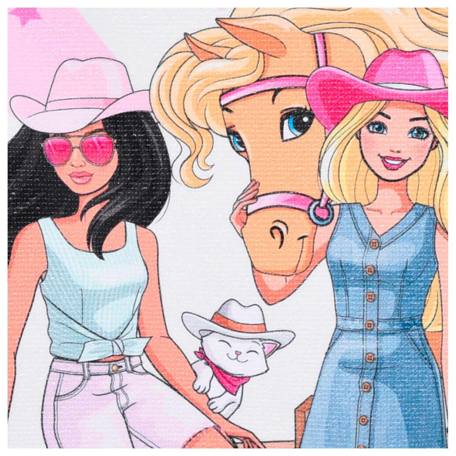 Barbie Country prosop de mana, fata si oaspeti 40x30 cm poza produsului