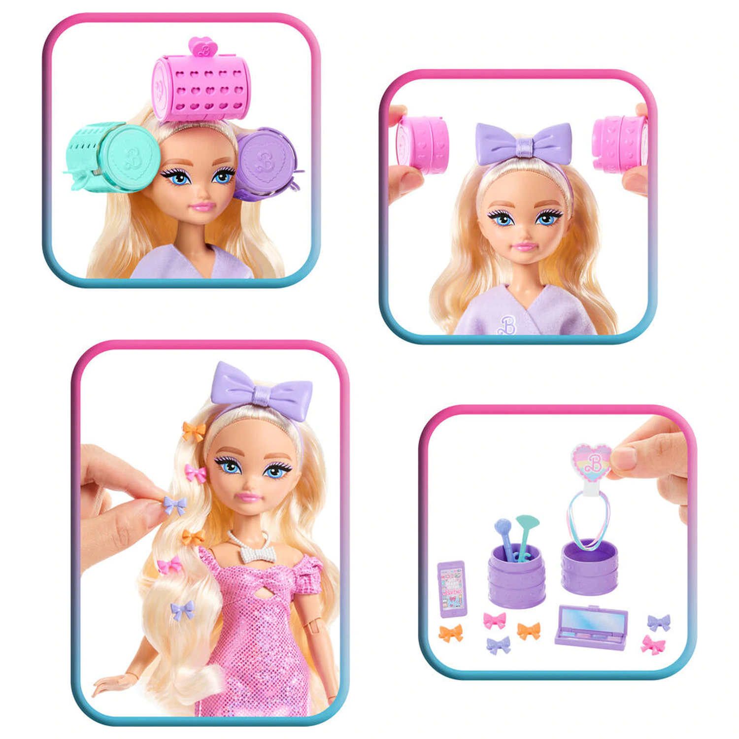 Barbie Dream Besties Hair salon papusa poza produsului