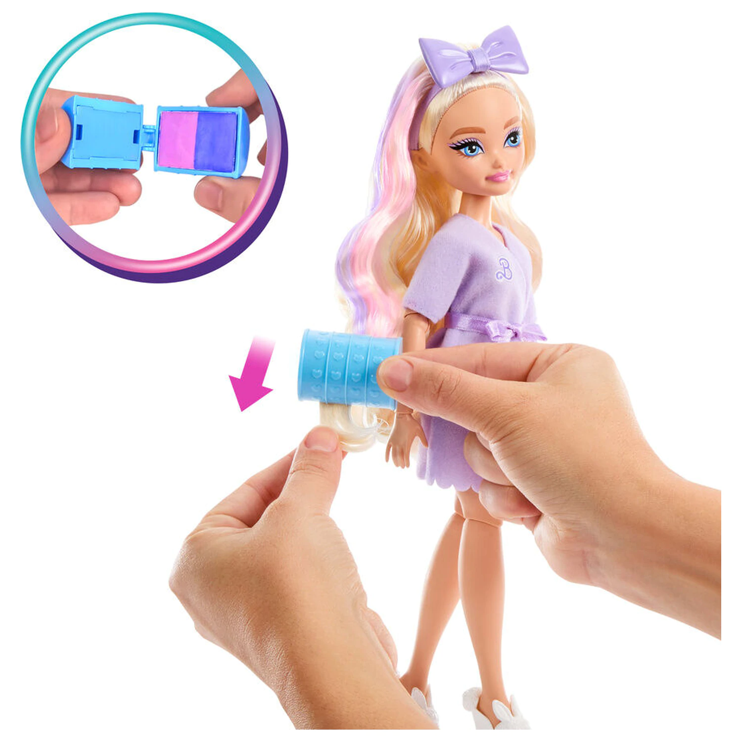 Barbie Dream Besties Hair salon papusa poza produsului