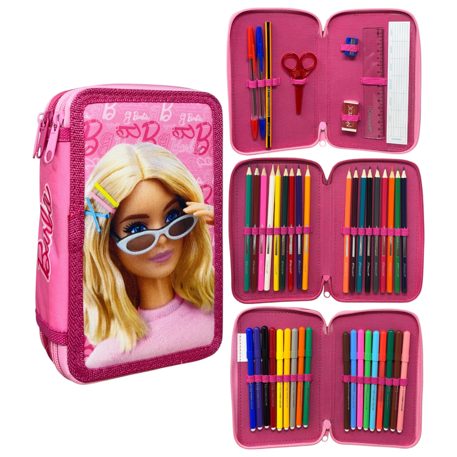 Barbie Glam Style penar triplu umplut  poza produsului