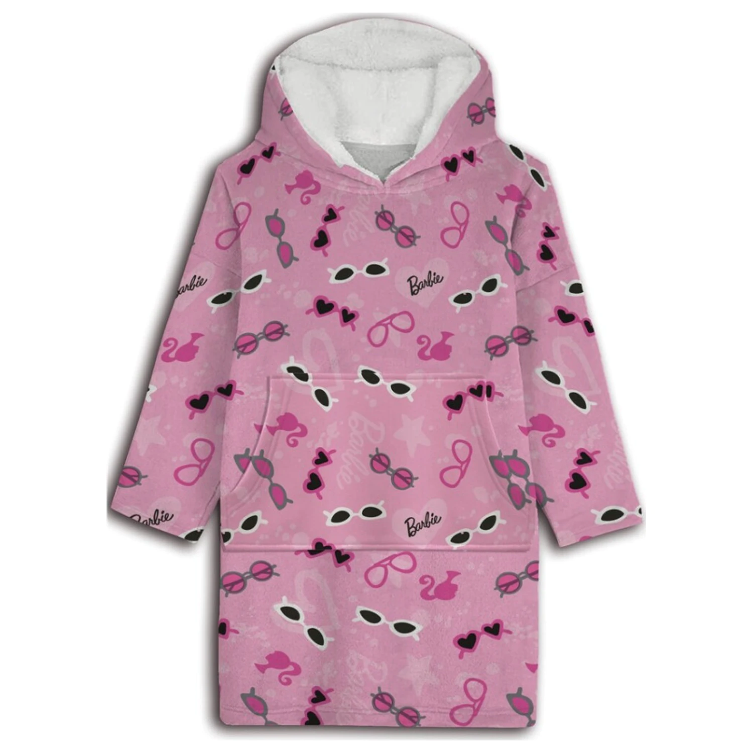 Barbie Glasses Adult Wearable Plush Fleece Patura Tip Poncho poza produsului