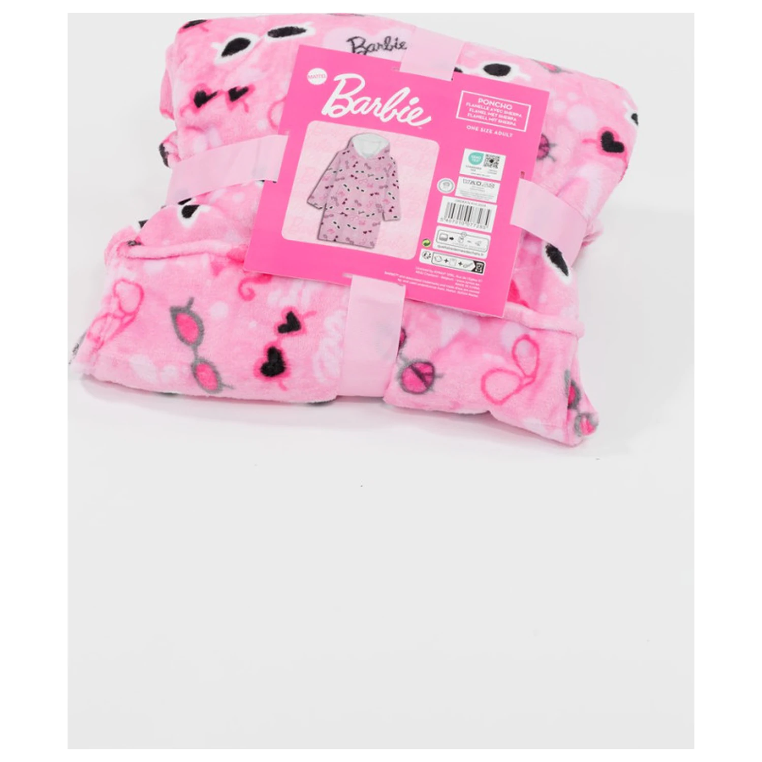 Barbie Glasses Adult Wearable Plush Fleece Patura Tip Poncho poza produsului