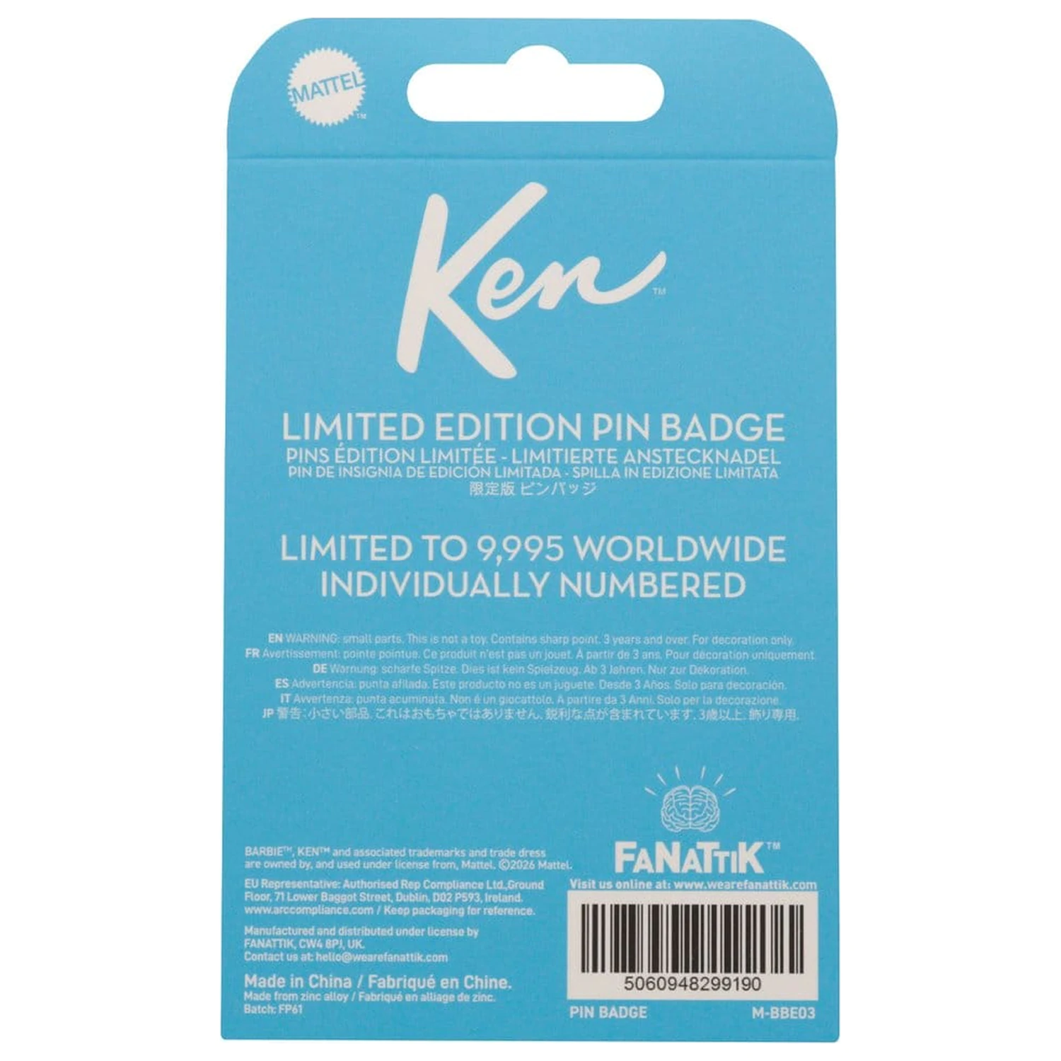 Barbie Pin Badge Ken Editie Limitata poza produsului