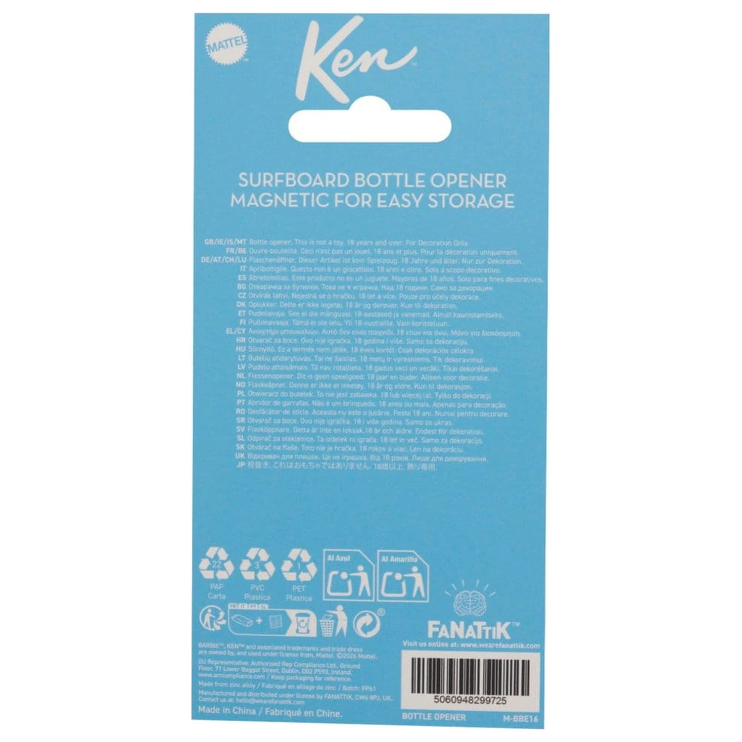 Barbie Desfacator de sticle Ken Surfboard Magnetic poza produsului
