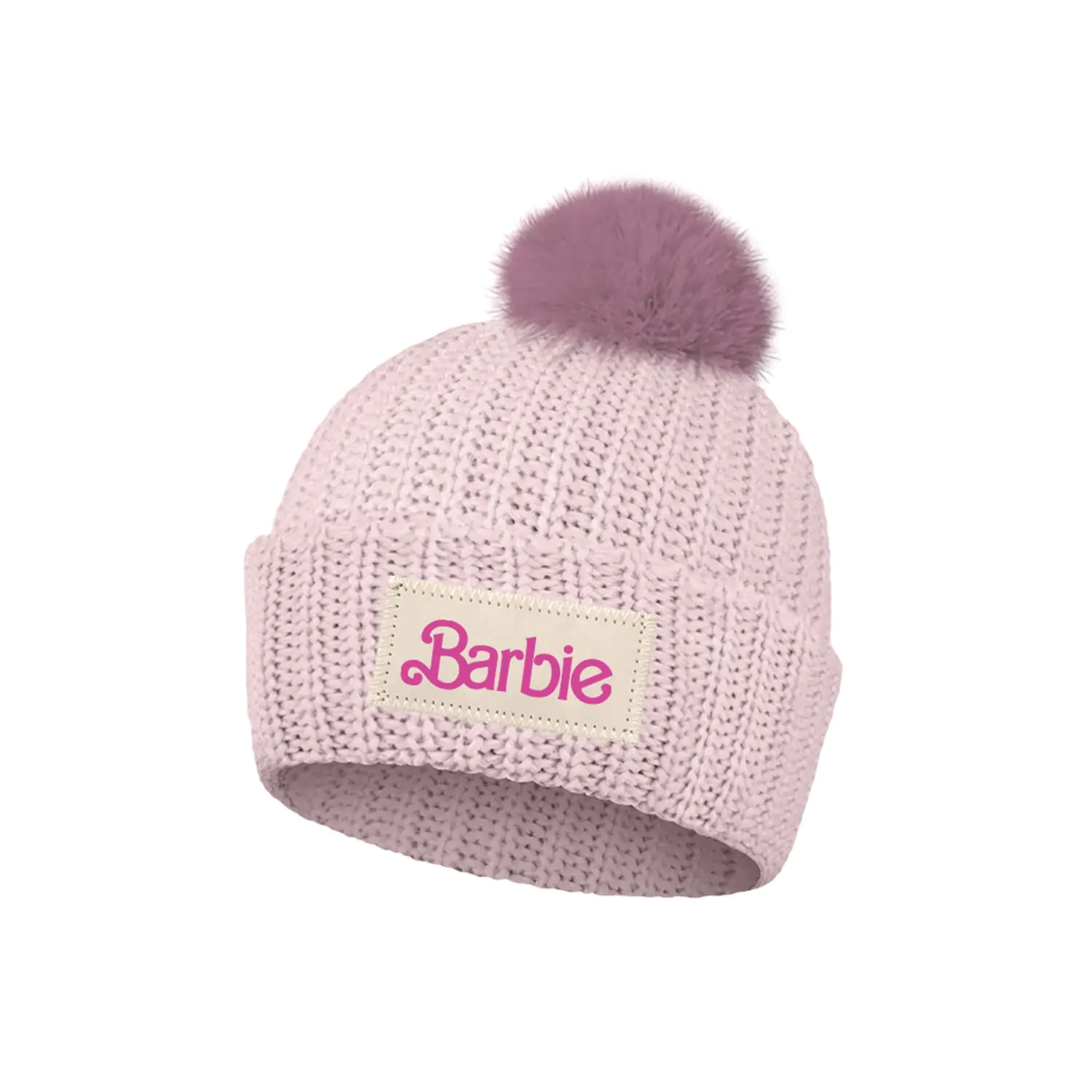 BARBIE Logo Căciulă Tricotată cu Pompom 56/58cm poza produsului