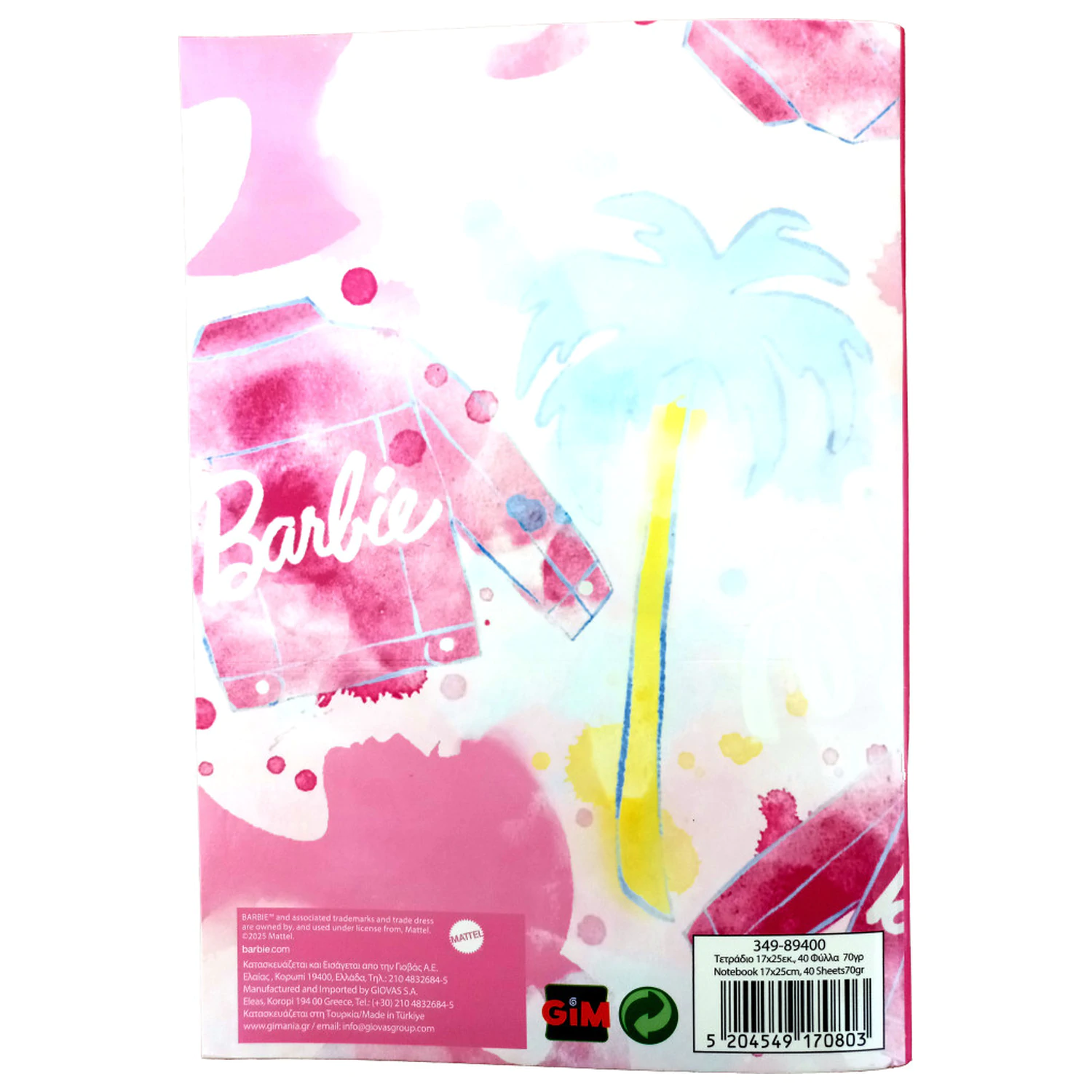 Barbie Paints B/5 Lined Notebook, 40 Pagini poza produsului