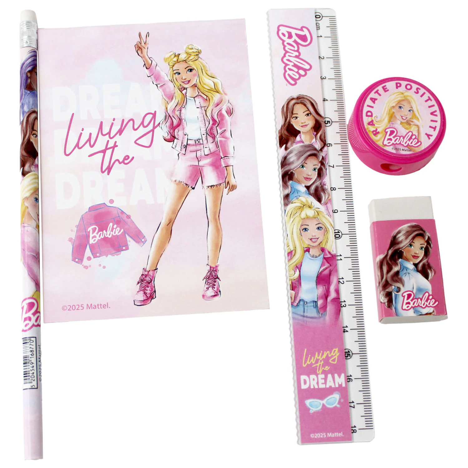 Set papetarie Barbie Paints 5 piese poza produsului