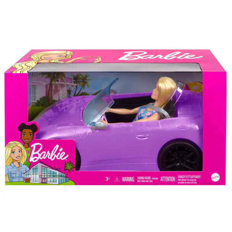 Barbie Purple Convertible + păpușă poza produsului