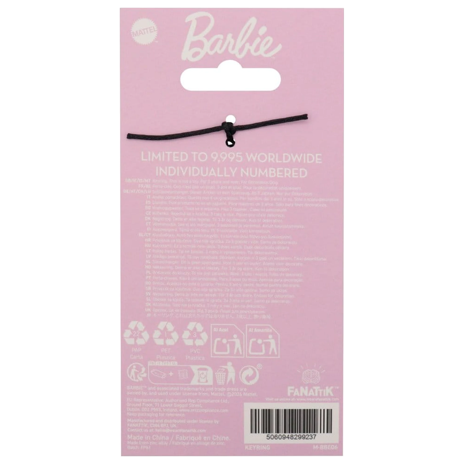 Barbie License Plate Keyring Limited Edition poza produsului