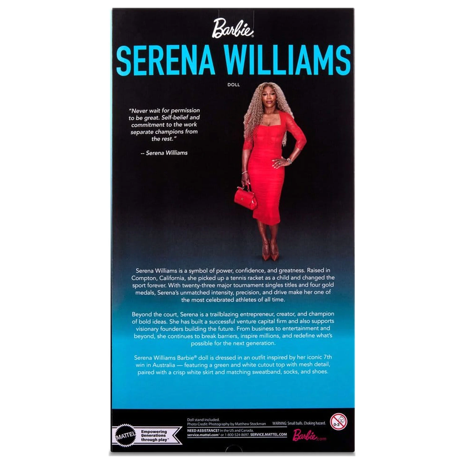 Pusa Barbie Signature Serena Williams poza produsului