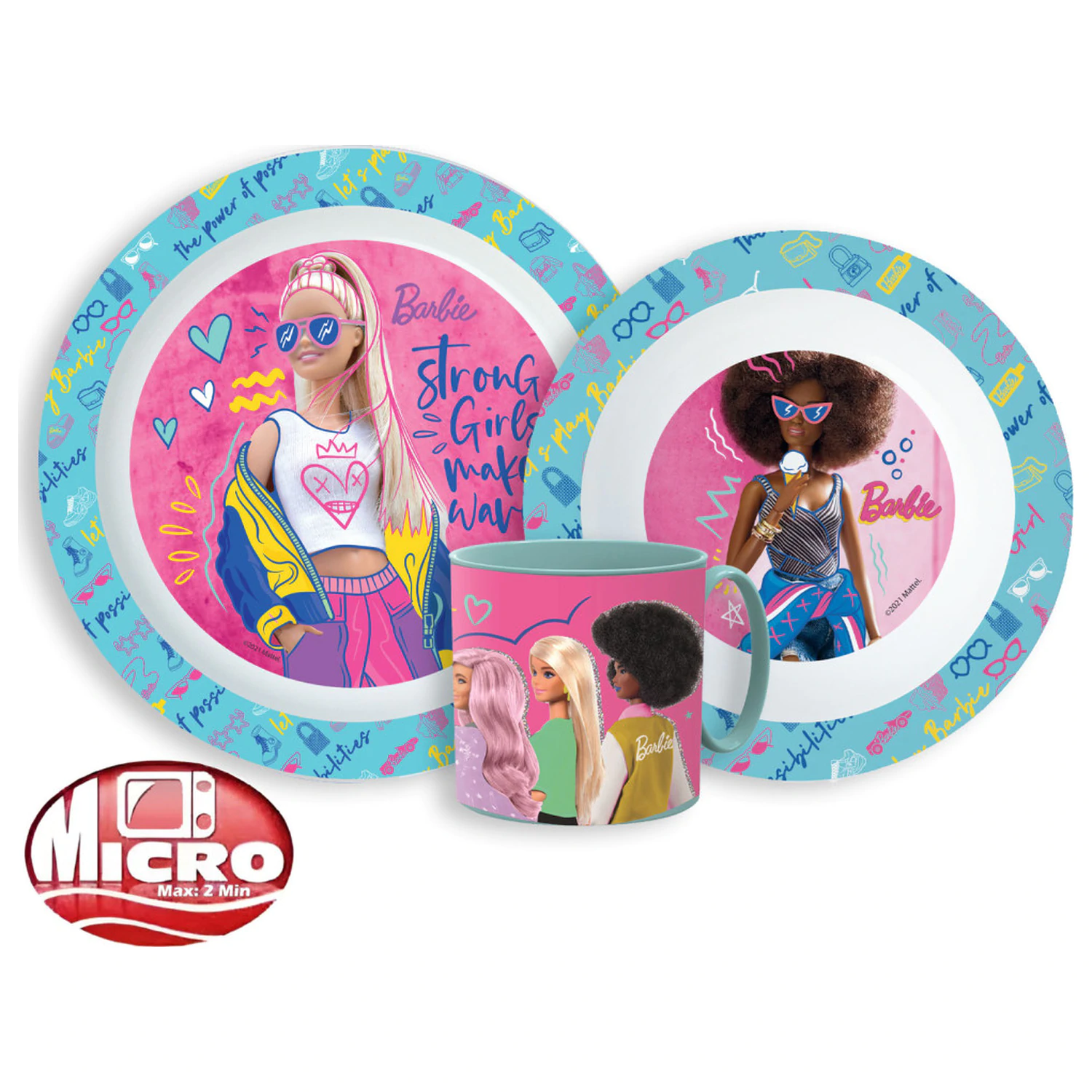 Barbie Stylish set de vesela, micro plastic set cu cana poza produsului