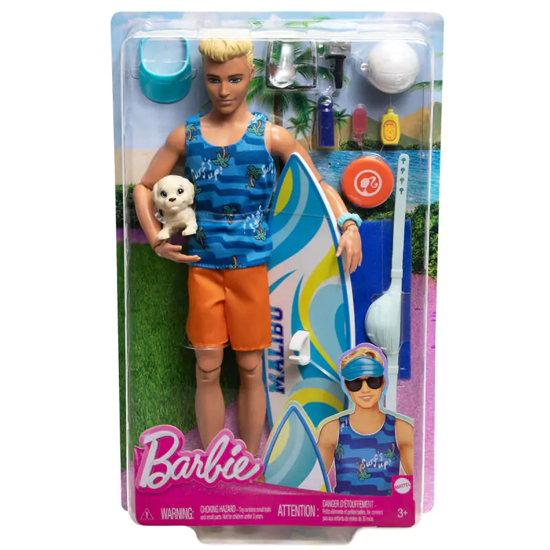 Păpușă Ken cu placă de surf Barbie poza produsului