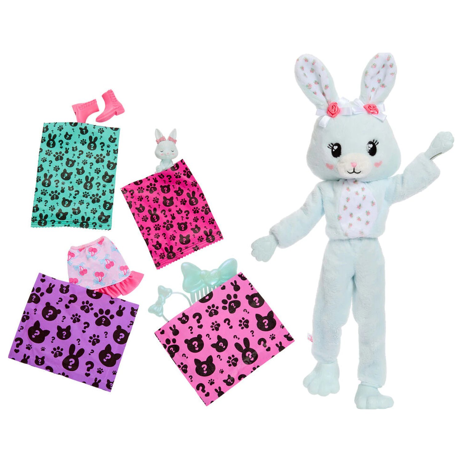 Barbie Sweet Ties Cutie Reveal Mint Bunny păpușă poza produsului