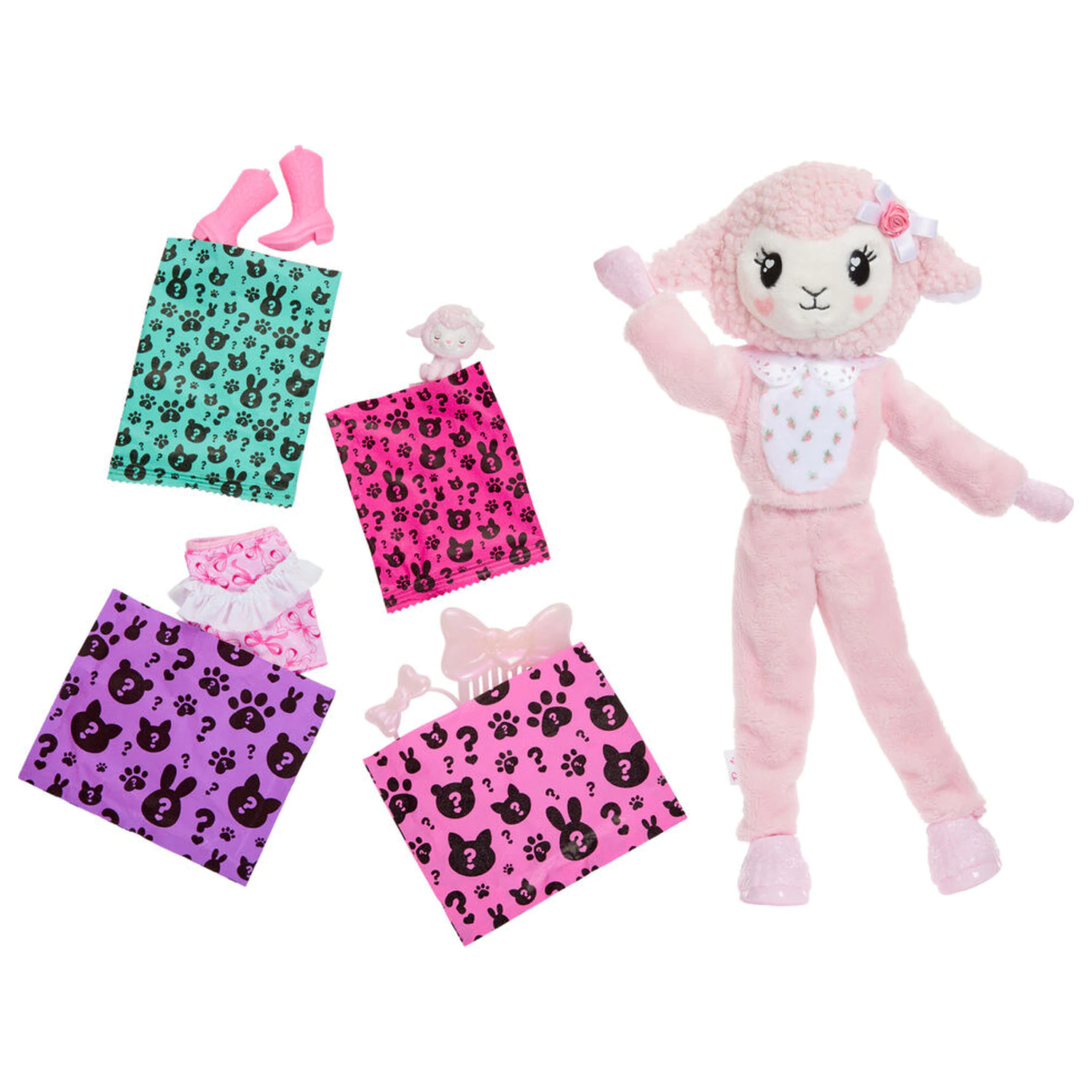 Papusa Barbie Sweet Ties Cutie Reveal Pink Sheep poza produsului