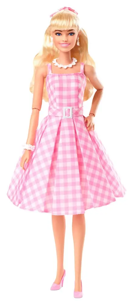 Barbie The Movie Păpușă Barbie in Rochie Gingham Roz [AMBALAJ DETERIORAT] poza produsului