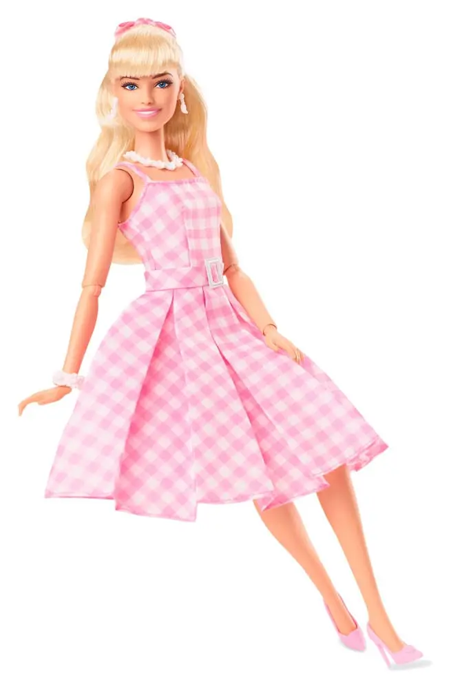 Barbie The Movie Păpușă Barbie in Rochie Gingham Roz [AMBALAJ DETERIORAT] poza produsului