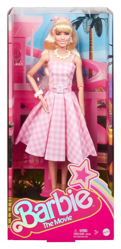 Barbie The Movie Păpușă Barbie in Rochie Gingham Roz [AMBALAJ DETERIORAT] poza produsului