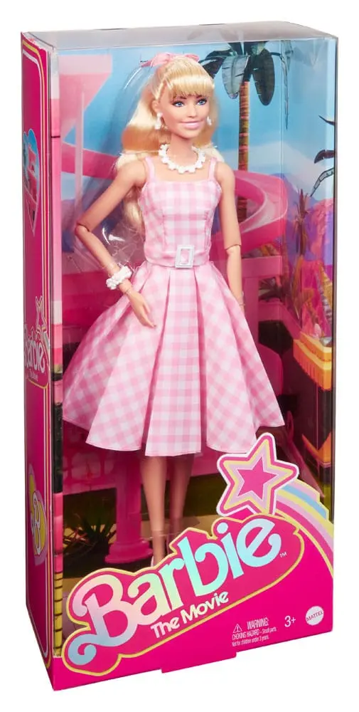 Barbie The Movie Păpușă Barbie in Rochie Gingham Roz [AMBALAJ DETERIORAT] poza produsului