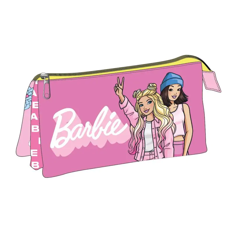 Barbie etui triplu pentru creioane poza produsului