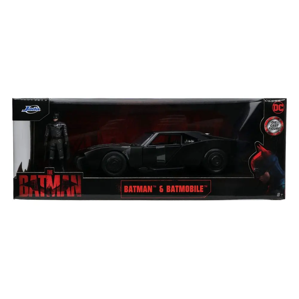 Batman 2022 Hollywood Rides Model Diecast 1/24 2022 Batmobile cu Figurina poza produsului