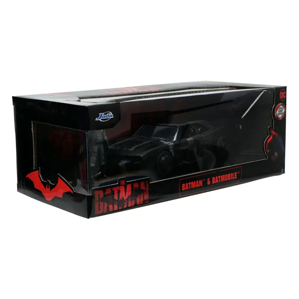 Batman 2022 Hollywood Rides Model Diecast 1/24 2022 Batmobile cu Figurina poza produsului