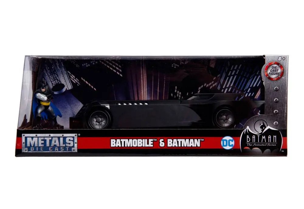 Batman Animated Series Metals Diecast model 1/24 Batmobile with figure poza produsului