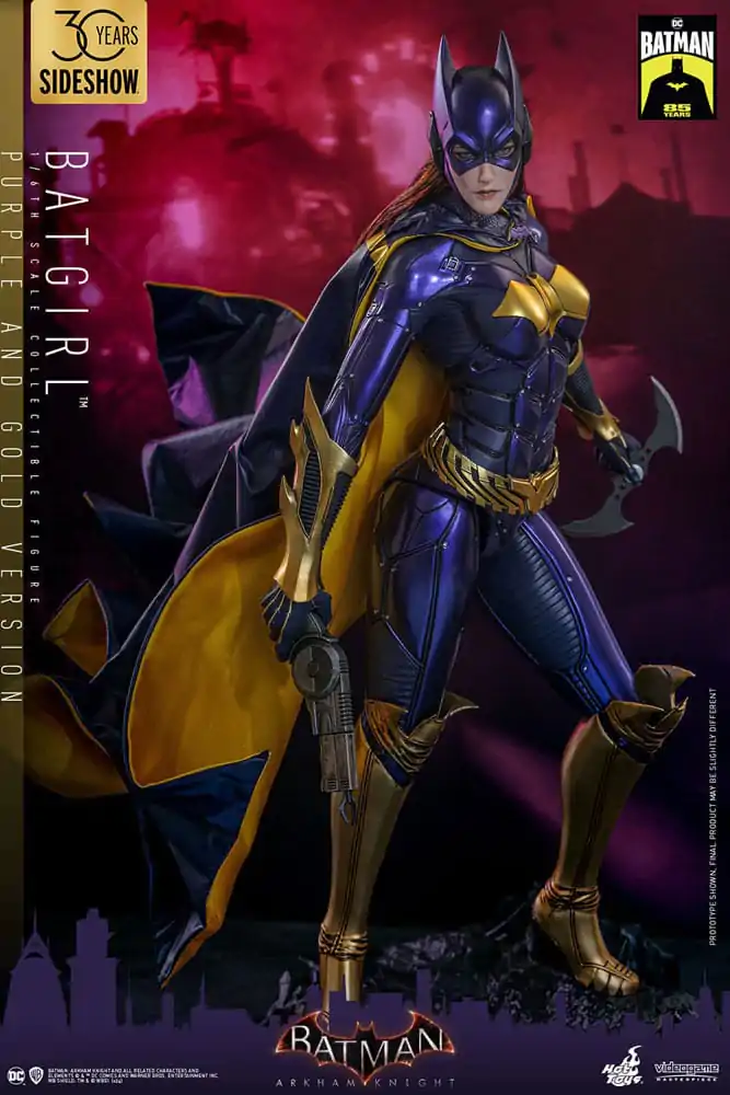 Figurină de Acțiune de Colecție Batman Arkham Knight Videogame 1/6 Batgirl (Versiune Mov și Auriu) Exclusivă 30 cm poza produsului