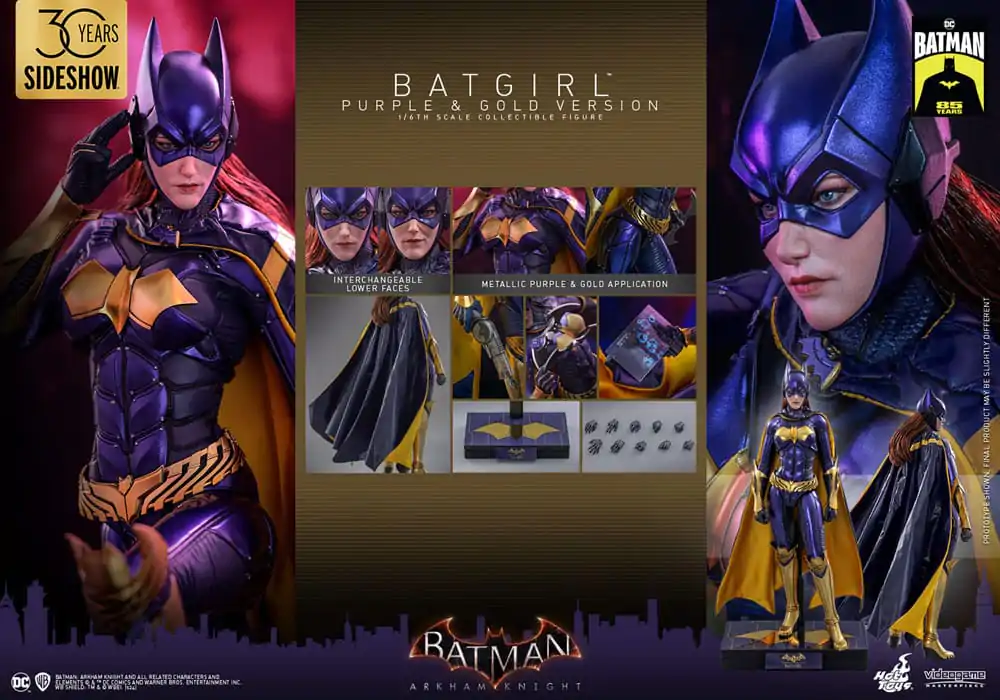 Figurină de Acțiune de Colecție Batman Arkham Knight Videogame 1/6 Batgirl (Versiune Mov și Auriu) Exclusivă 30 cm poza produsului