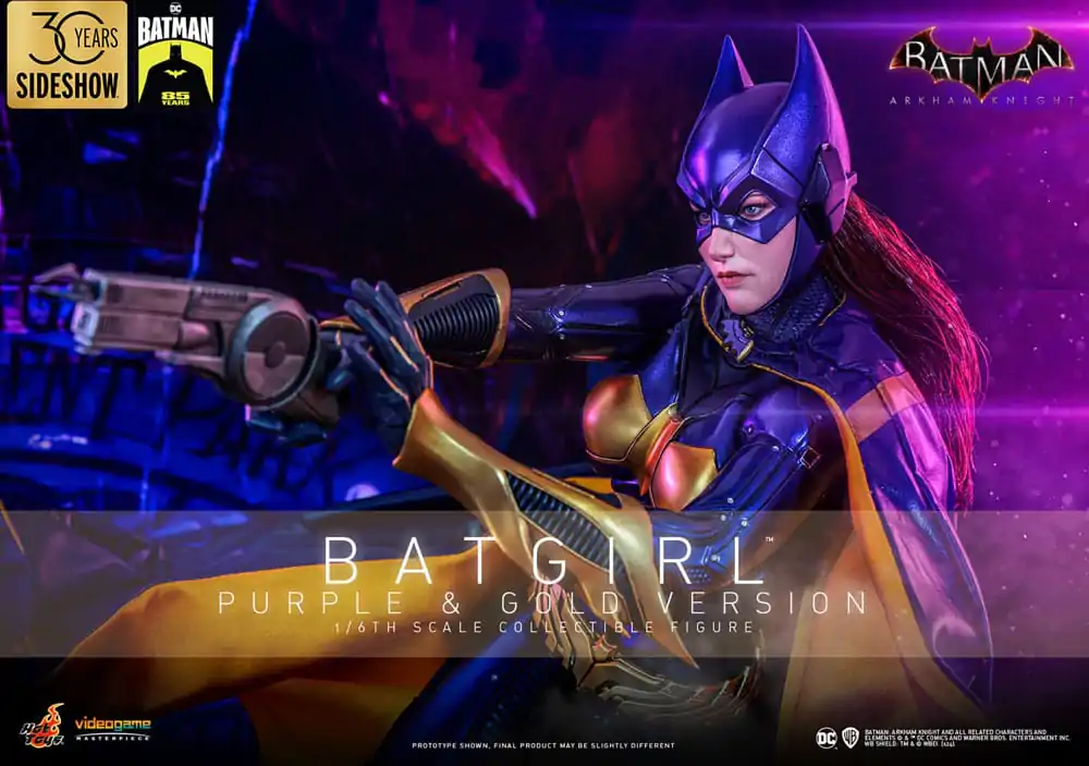 Figurină de Acțiune de Colecție Batman Arkham Knight Videogame 1/6 Batgirl (Versiune Mov și Auriu) Exclusivă 30 cm poza produsului