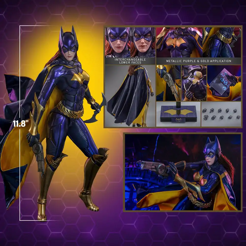 Figurină de Acțiune de Colecție Batman Arkham Knight Videogame 1/6 Batgirl (Versiune Mov și Auriu) Exclusivă 30 cm poza produsului