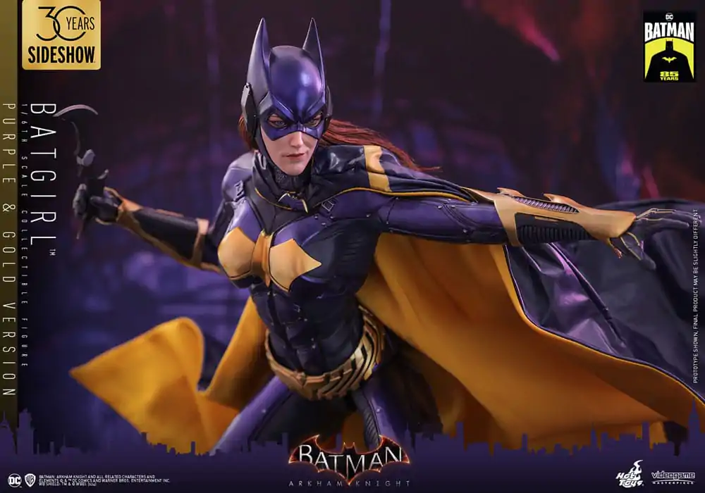 Figurină de Acțiune de Colecție Batman Arkham Knight Videogame 1/6 Batgirl (Versiune Mov și Auriu) Exclusivă 30 cm poza produsului