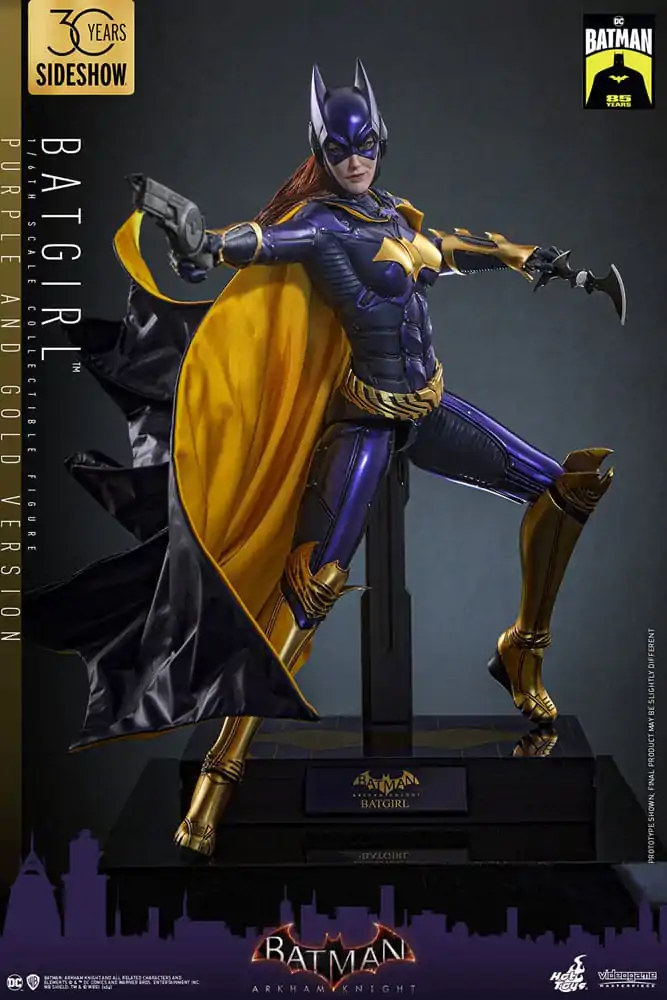 Figurină de Acțiune de Colecție Batman Arkham Knight Videogame 1/6 Batgirl (Versiune Mov și Auriu) Exclusivă 30 cm poza produsului