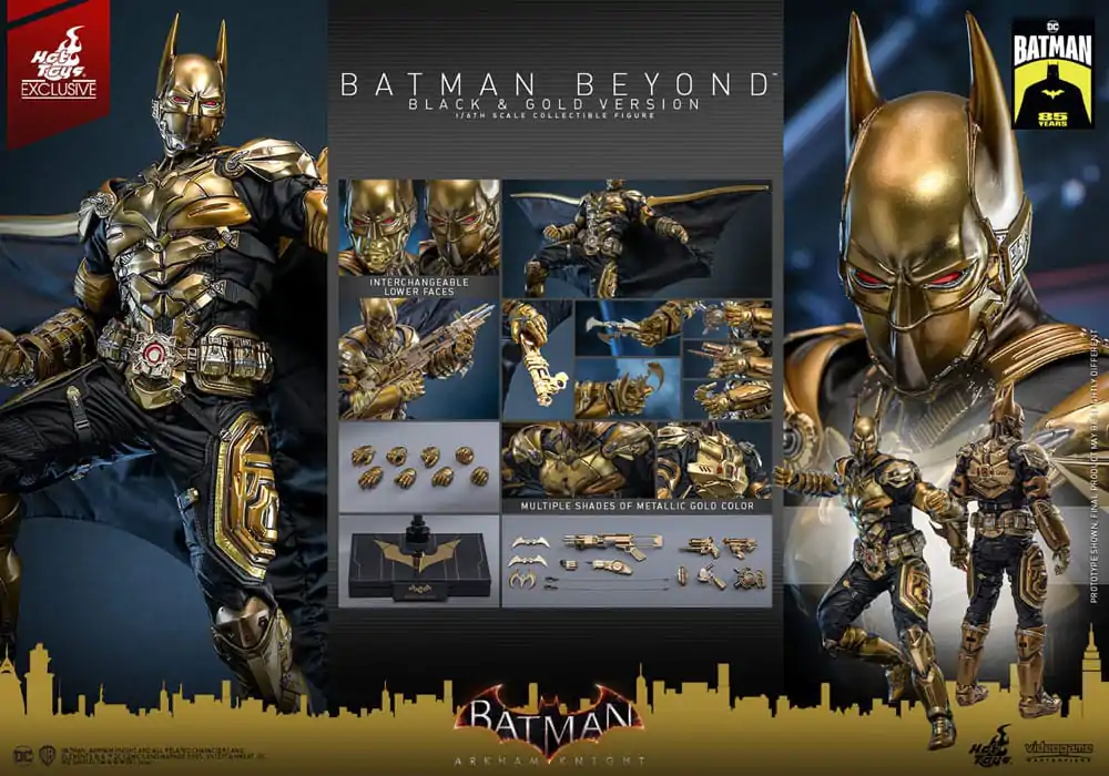 Batman: Arkham Knight Figurina de Acțiune Masterpiece Videogame 1/6 Batman Beyond (Black & Gold Version) 32 cm poza produsului