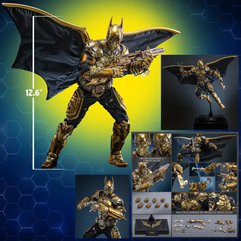 Batman: Arkham Knight Figurina de Acțiune Masterpiece Videogame 1/6 Batman Beyond (Black & Gold Version) 32 cm poza produsului