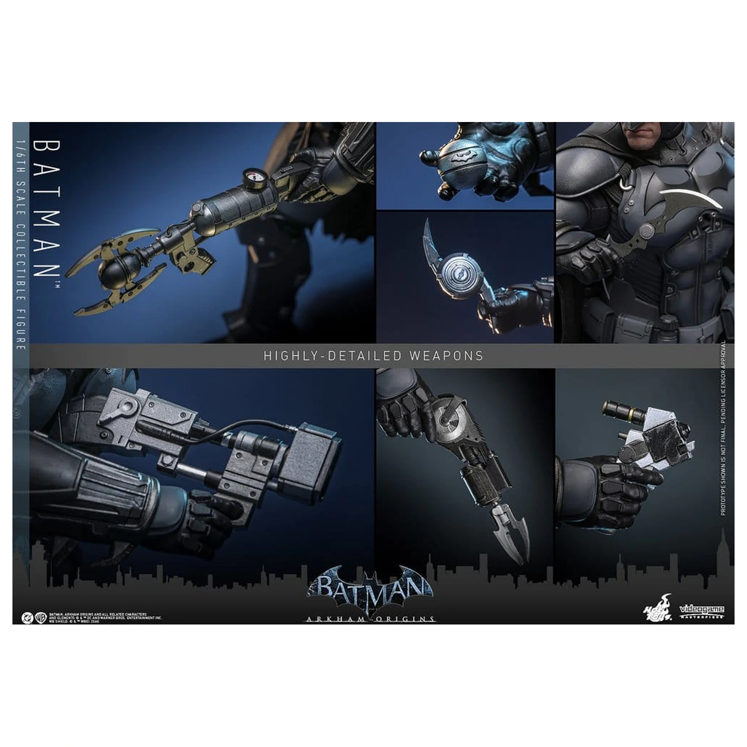 Batman Arkham Origins Videogame Masterpiece Figurina de Actiune 1/6 Batman 33 cm poza produsului