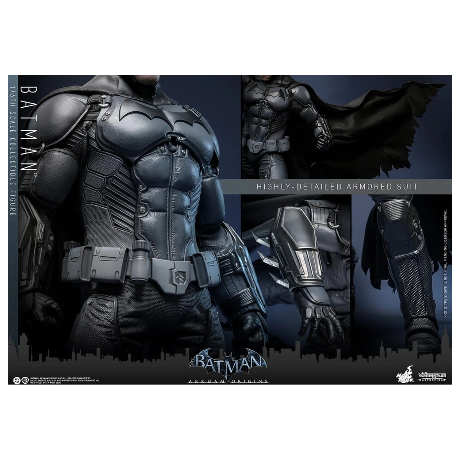 Batman Arkham Origins Videogame Masterpiece Figurina de Actiune 1/6 Batman 33 cm poza produsului
