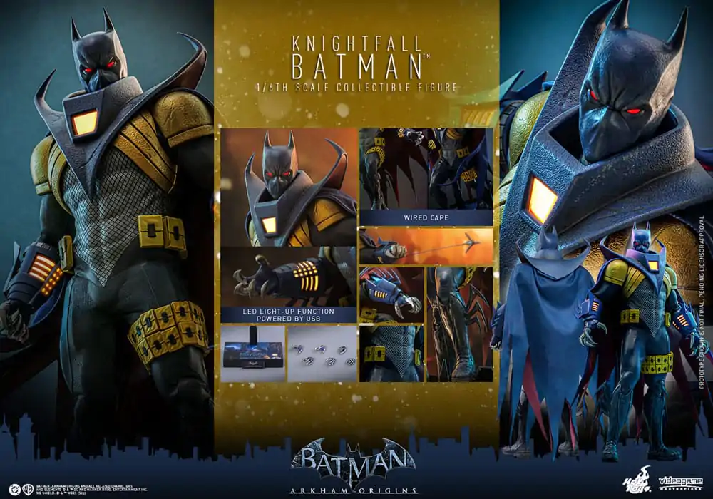 Batman: Arkham Origins Videogame Masterpiece Figurină de acțiune 1/6 Knightfall Batman 32 cm poza produsului
