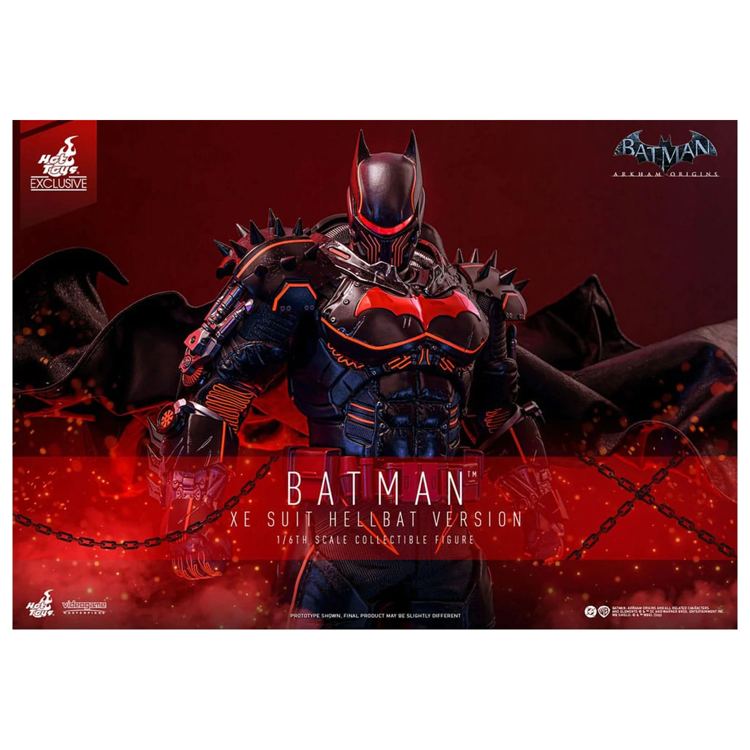 Batman Arkham Origins Videogame Masterpiece Figurina de Actiune 1/6 XE Suit Hellbat Version 33 cm poza produsului