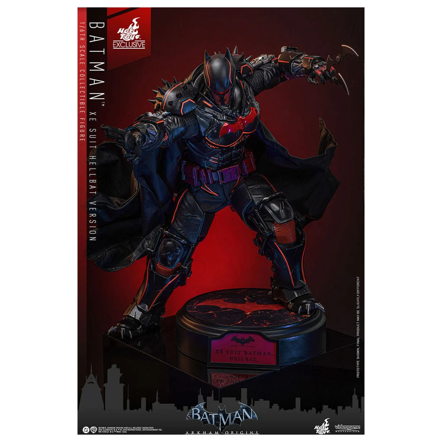 Batman Arkham Origins Videogame Masterpiece Figurina de Actiune 1/6 XE Suit Hellbat Version 33 cm poza produsului