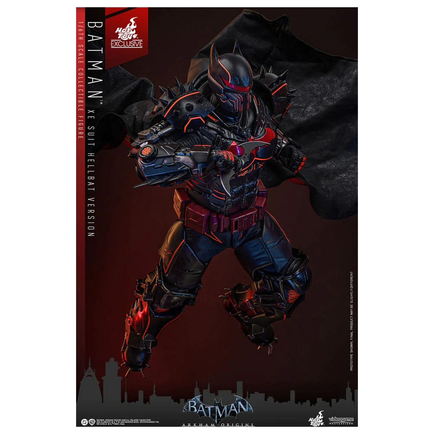 Batman Arkham Origins Videogame Masterpiece Figurina de Actiune 1/6 XE Suit Hellbat Version 33 cm poza produsului