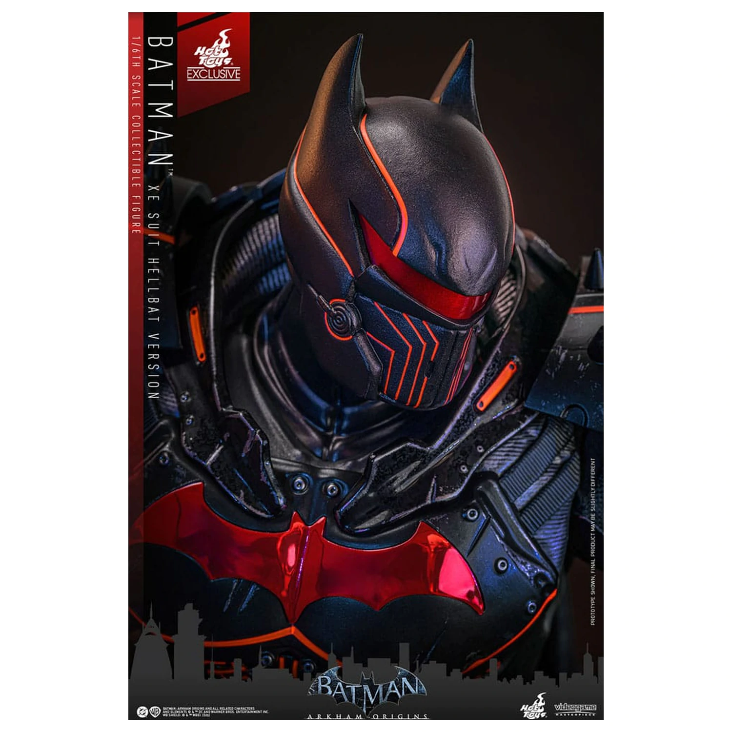 Batman Arkham Origins Videogame Masterpiece Figurina de Actiune 1/6 XE Suit Hellbat Version 33 cm poza produsului