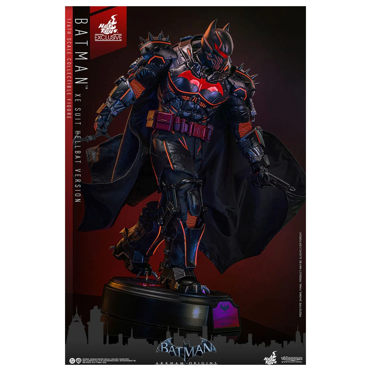 Batman Arkham Origins Videogame Masterpiece Figurina de Actiune 1/6 XE Suit Hellbat Version 33 cm poza produsului