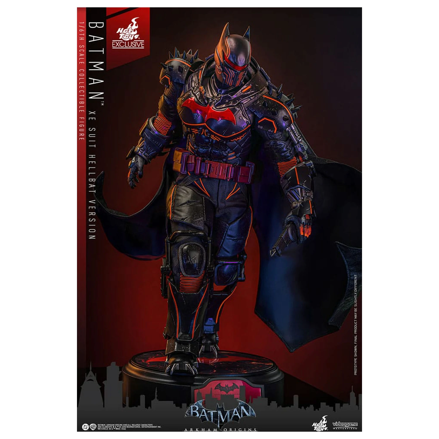 Batman Arkham Origins Videogame Masterpiece Figurina de Actiune 1/6 XE Suit Hellbat Version 33 cm poza produsului