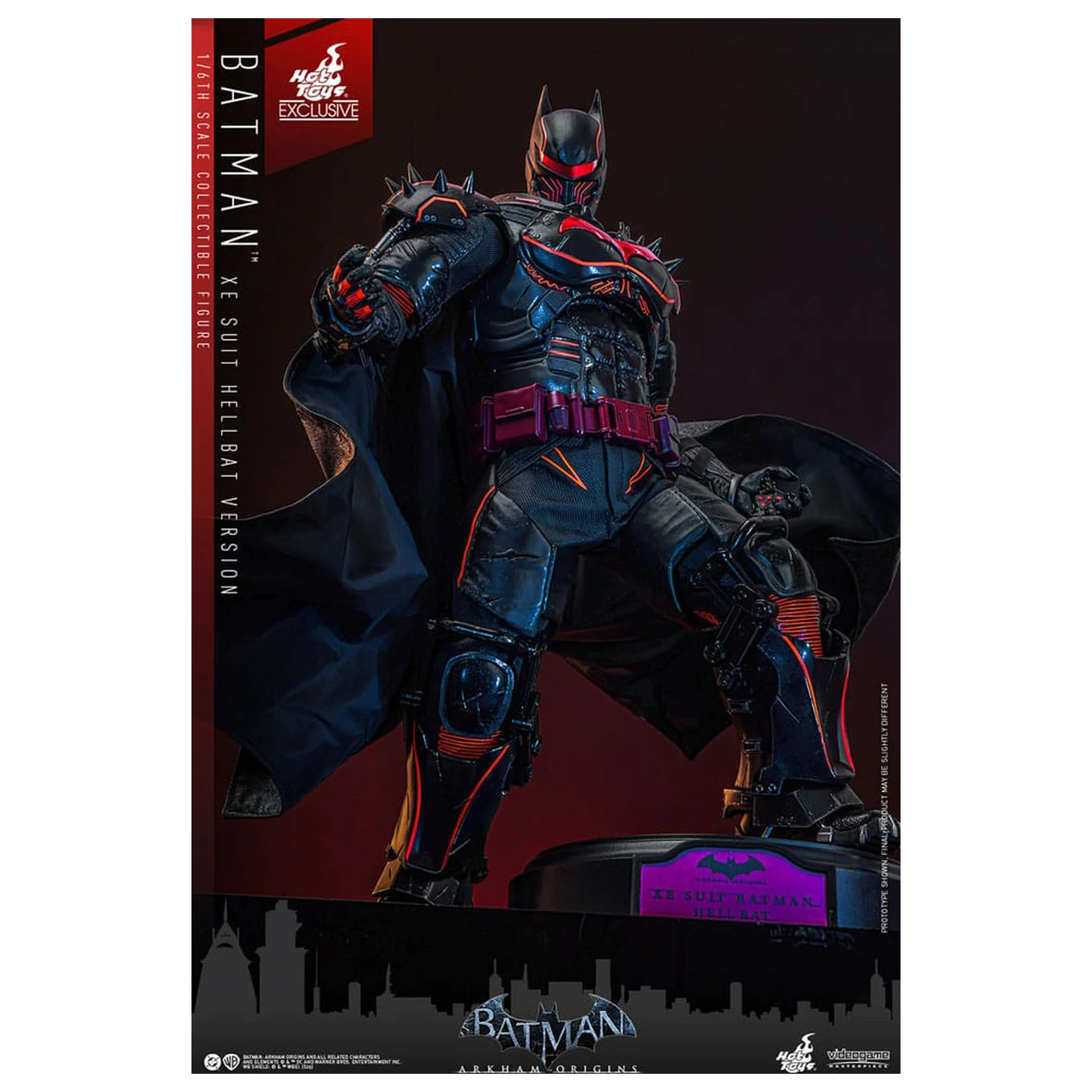 Batman Arkham Origins Videogame Masterpiece Figurina de Actiune 1/6 XE Suit Hellbat Version 33 cm poza produsului