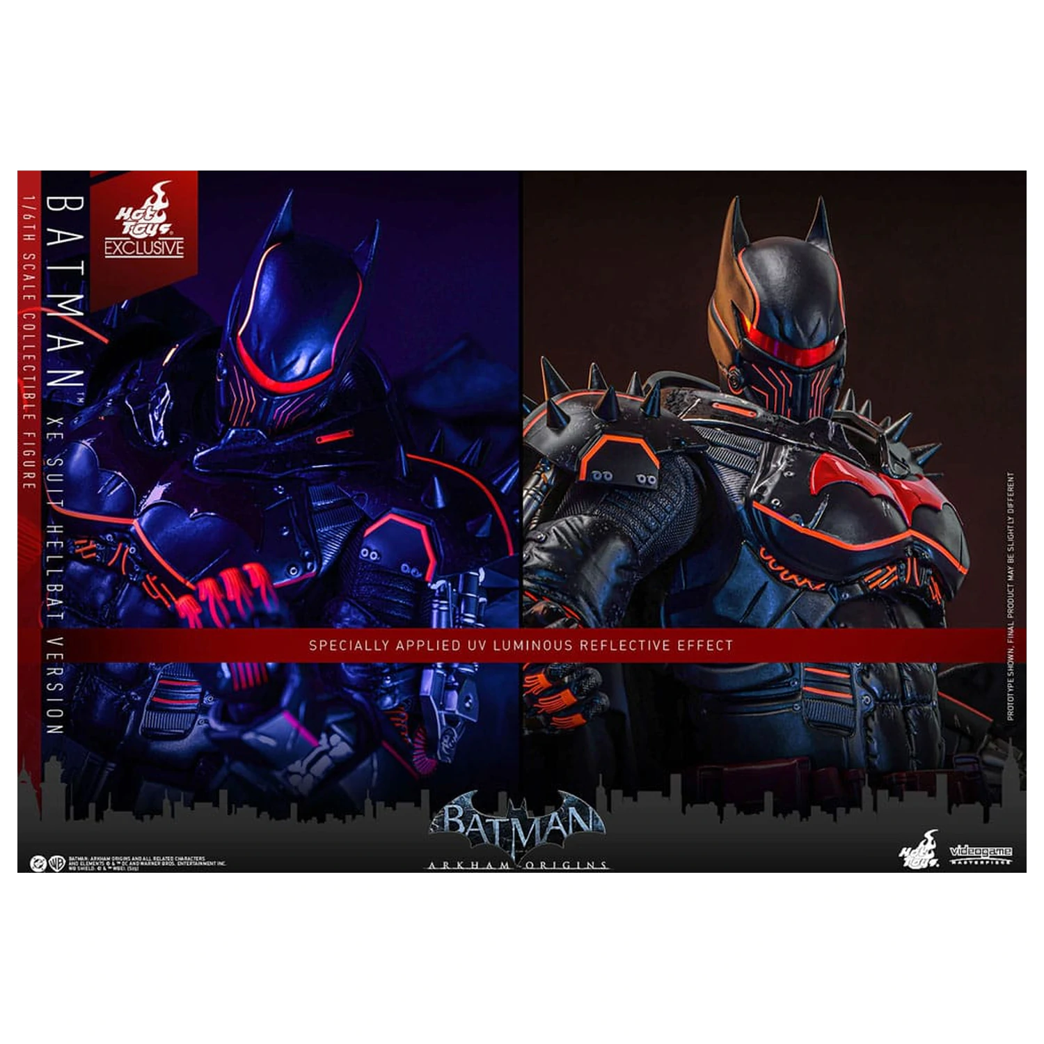 Batman Arkham Origins Videogame Masterpiece Figurina de Actiune 1/6 XE Suit Hellbat Version 33 cm poza produsului
