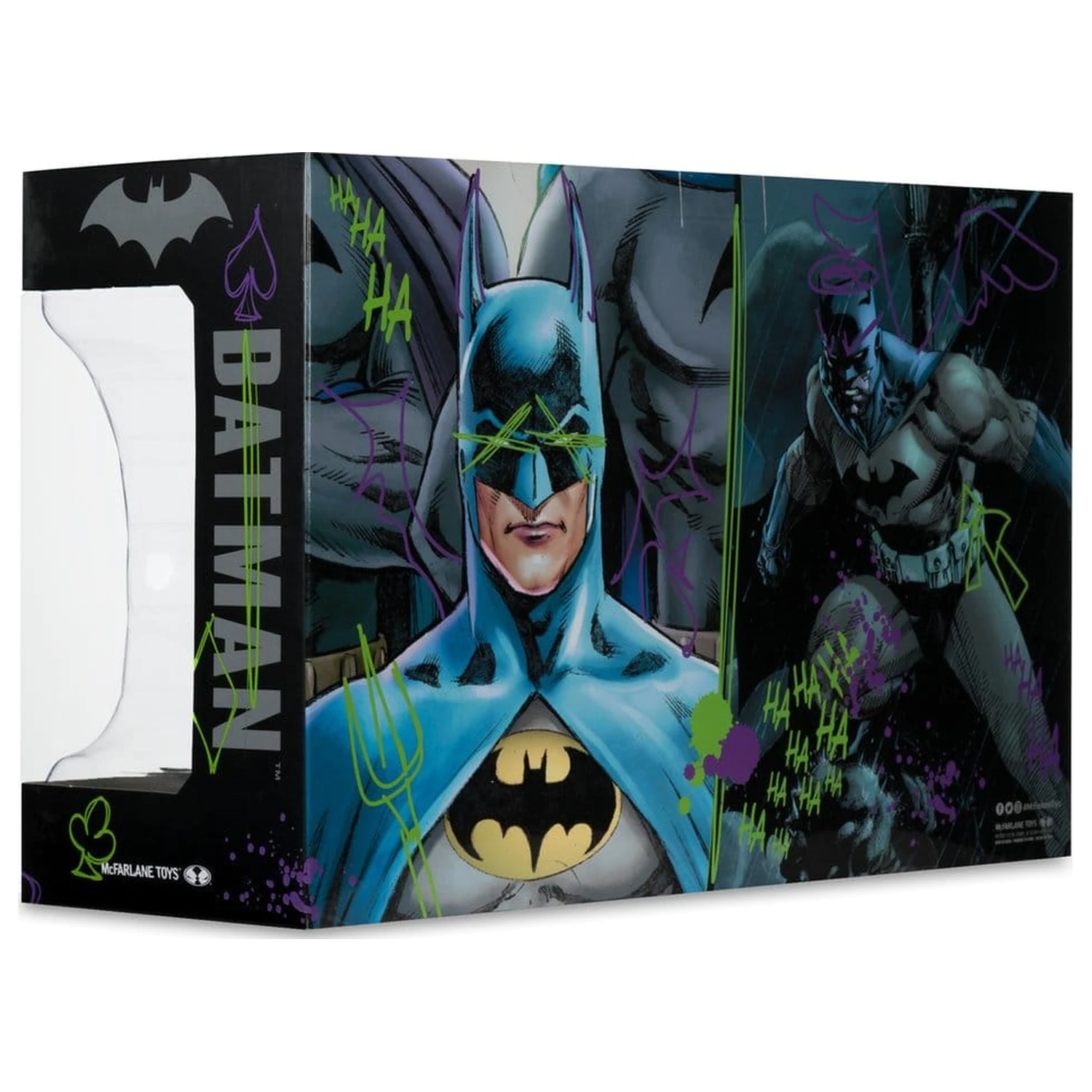 Batman DC Direct Mini Replica 1/3 pachet 2 Batman Cowls Hush & Knightfall (Jokerized) (Gold Label) 18 cm poza produsului